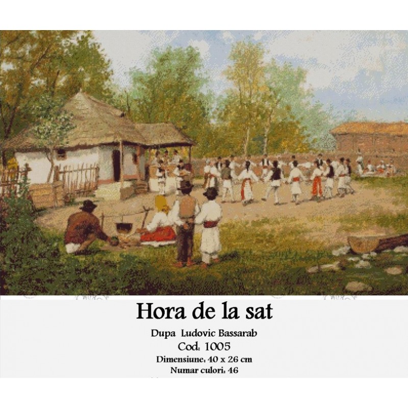 Set goblen - Hora de la sat dupa Ludovic Bassarab