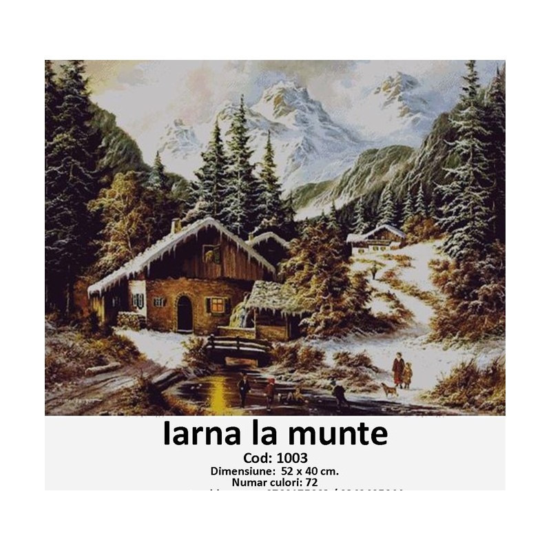 Set goblen - Iarna la munte
