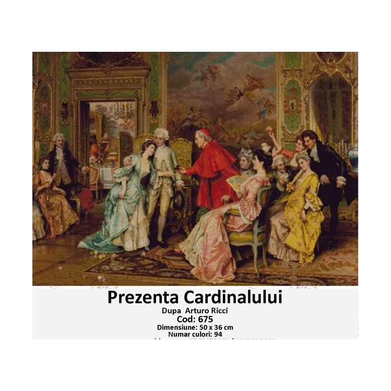 Set Goblen - Prezenta Cardinalului - dupa Arturo Ricci
