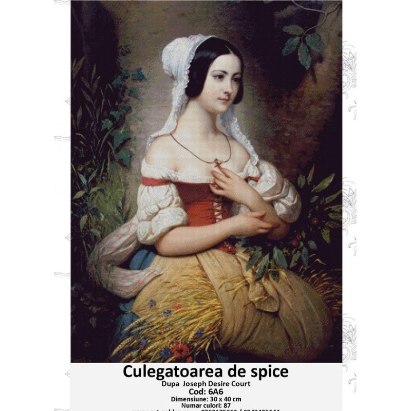 Set goblen - Culegatoarea de spice dupa Joseph Desire Court